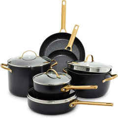 Cookware Set, 10 Piece Hard Anodized Healthy Ceramic